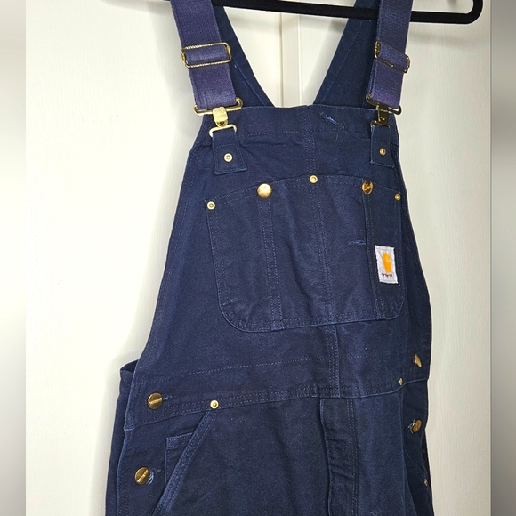 CARHARTT Relaxed Fit Duck Bib Overalls Sz 36 x 28 - Picture 5 of 12